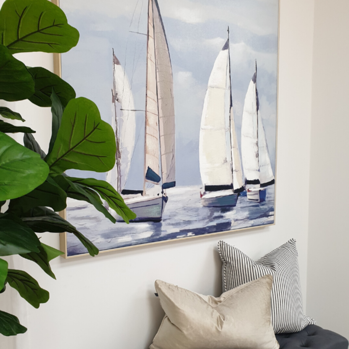 Sail Away Canvas In Antique Silver Frame