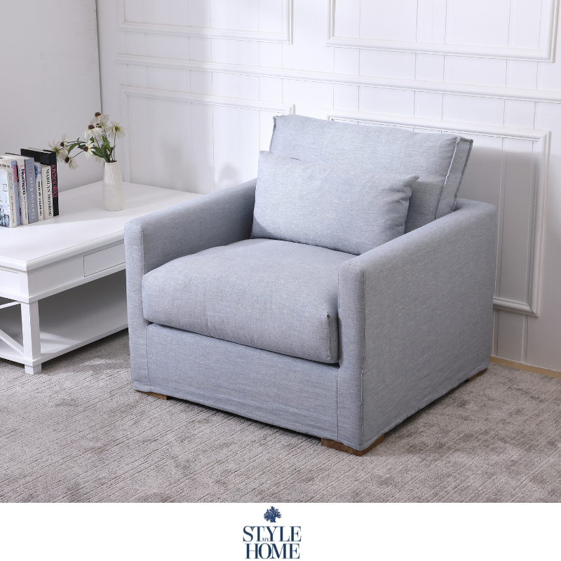 Capri Slip Cover Linen Armchair