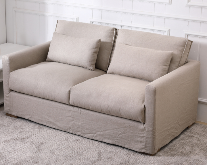 Capri Slip Cover Linen 2 Seater Lounge