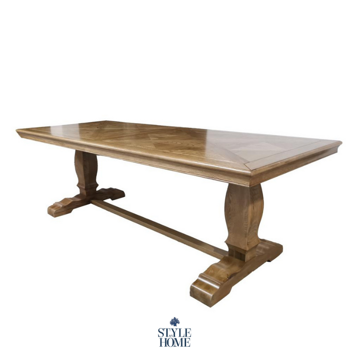 Kensington Parquetry Natural Oak Dining Table Test Assembly