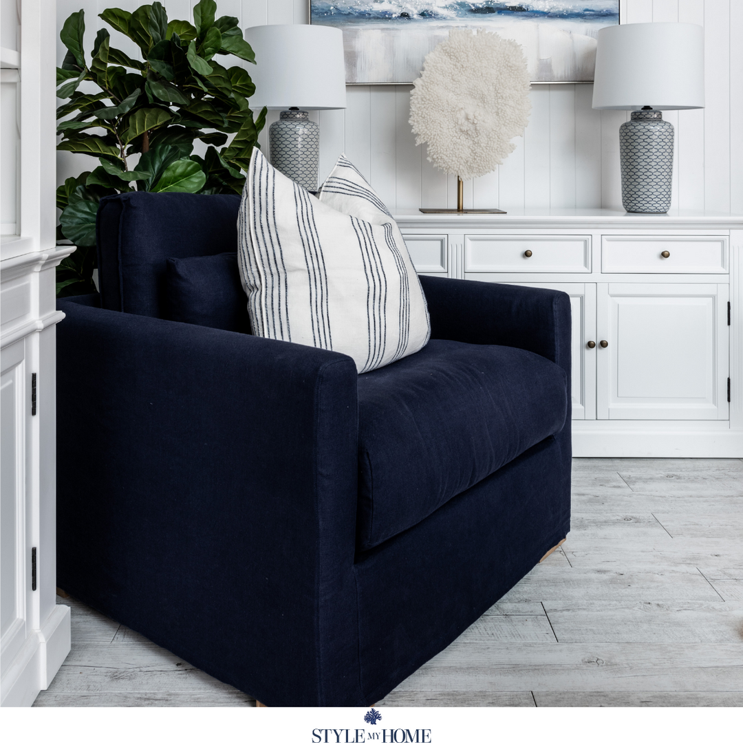 Capri Slip Cover Linen Armchair