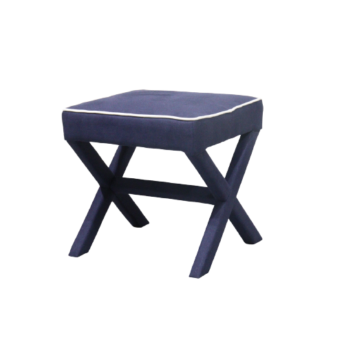 Lauren Linen Cross Back Small Bench