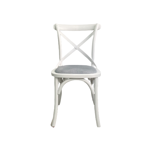Carter Cross-back Dining Chair With Linen Seat