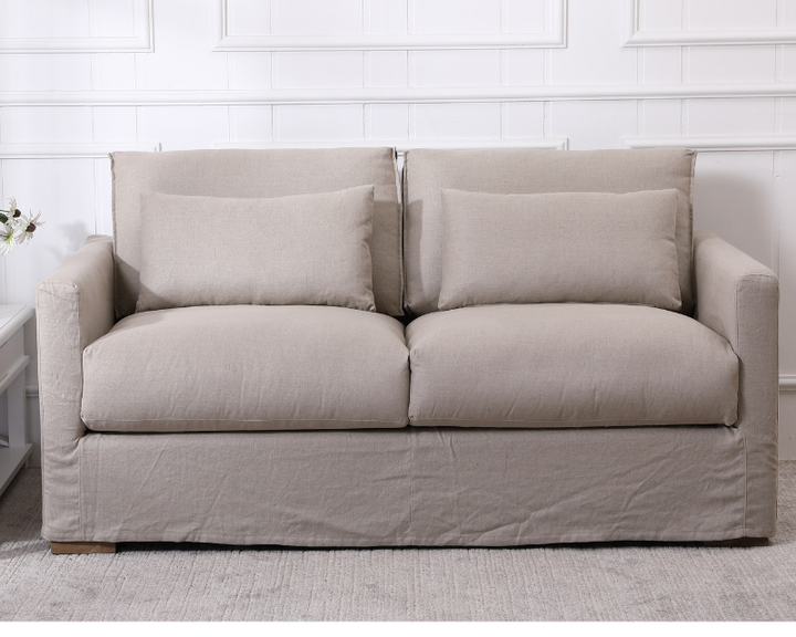 Capri Slip Cover Linen 2 Seater Lounge