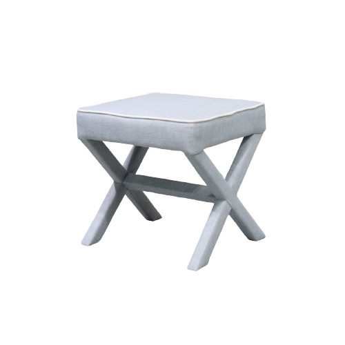 Lauren Linen Cross Back Small Bench