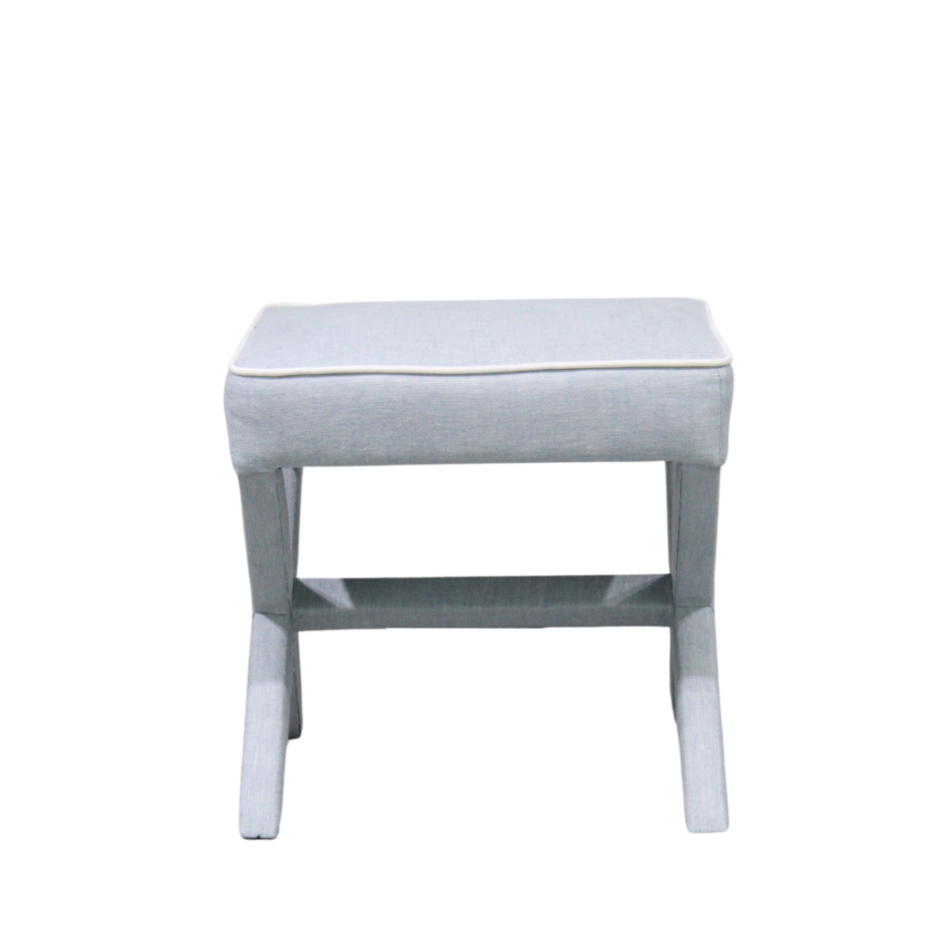 Lauren Linen Cross Back Small Bench