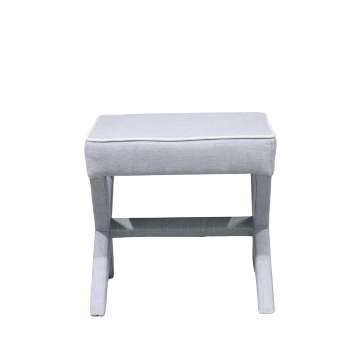 Lauren Linen Cross Back Small Bench