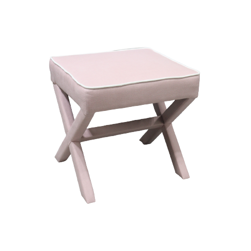 Lauren Linen Cross Back Small Bench