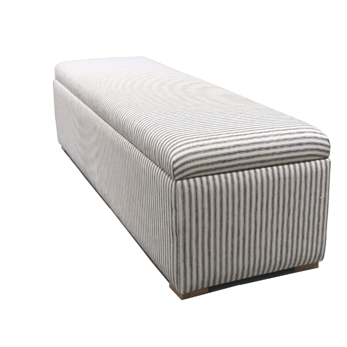 Abigail Plain Top Upholstered Storage Box