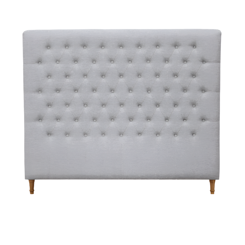Charlotte Chesterfield Linen Bedhead King Duck Egg Blue Square