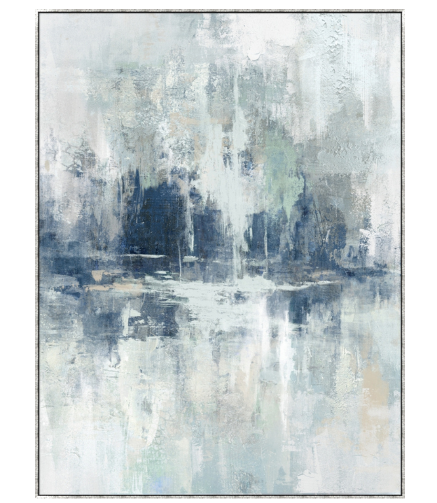 Nautical Hues Canvas In Antique Silver Frame