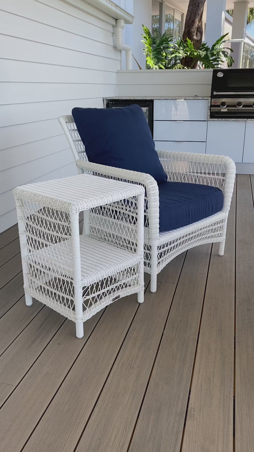 Hamptons outdoor white coffee table