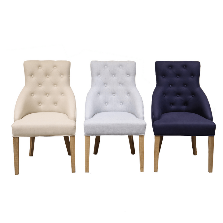 Leopold Upholstered Linen Dining Chair