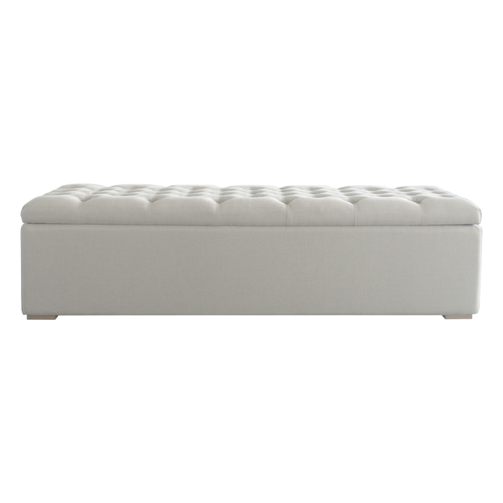 Charlotte Tufted Upholstered Storage Box Oatmeal 160cm wide x 46cm deep x 42cm high