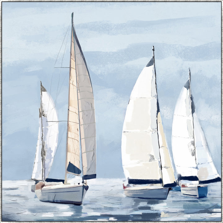 Sail Away Canvas In Antique Silver Frame