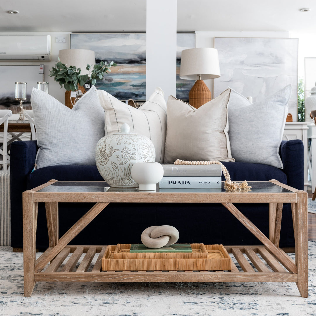 Samuel Oak And Glass Coffee Table