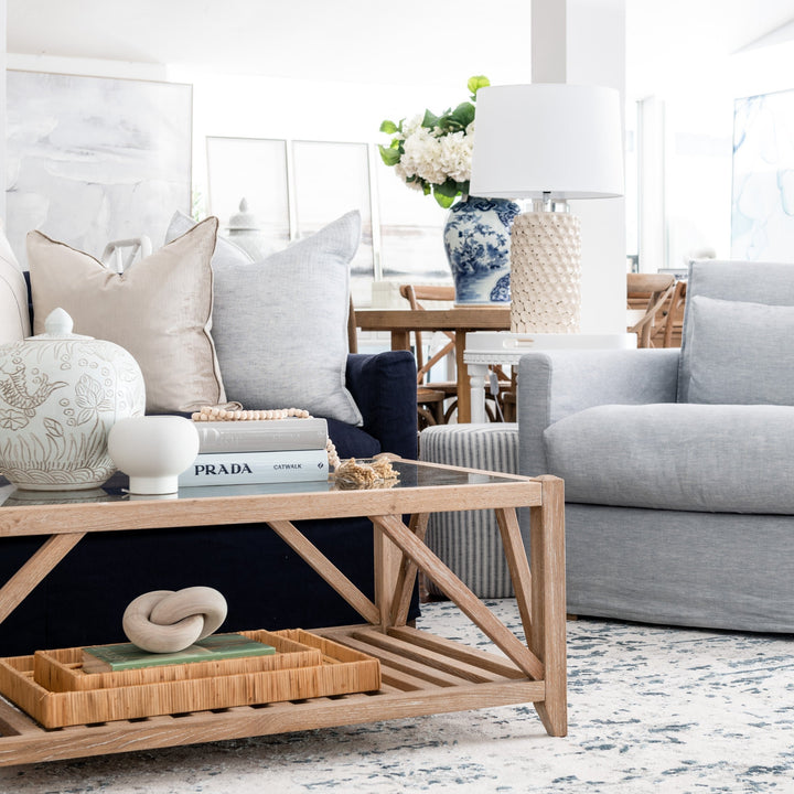 Samuel Oak And Glass Coffee Table