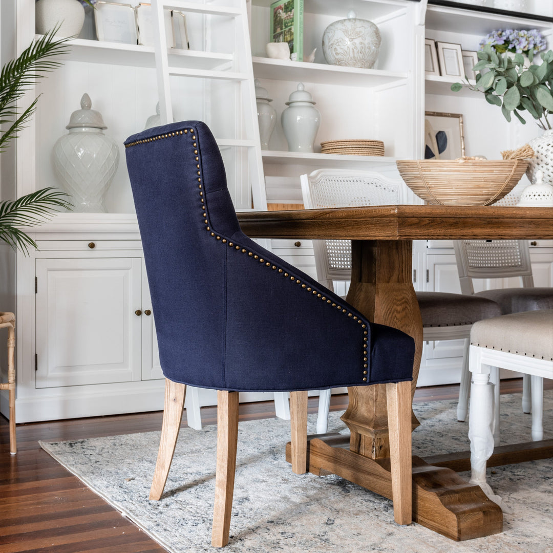 Leopold Upholstered Linen Dining Chair