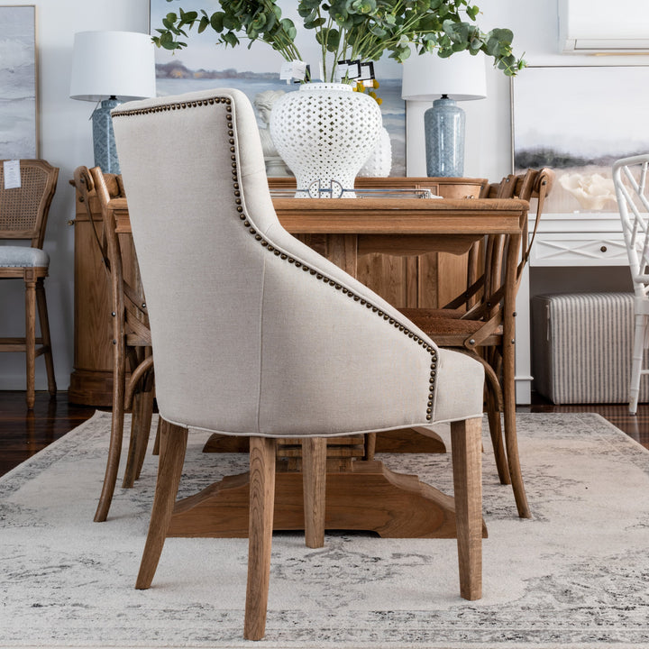 Leopold Upholstered Linen Dining Chair