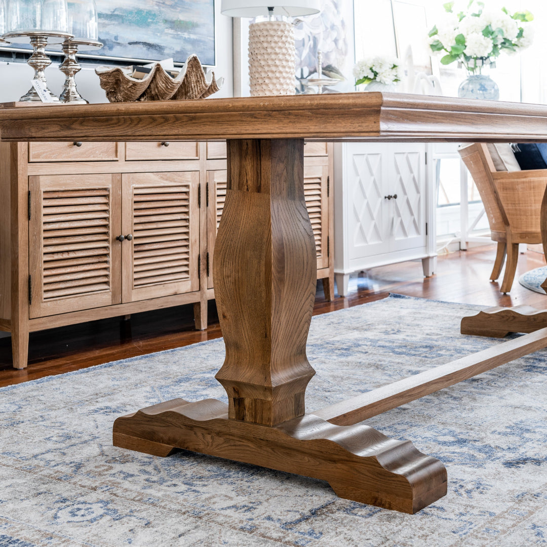 Kensington Parquetry Natural Oak Dining Table Test Assembly