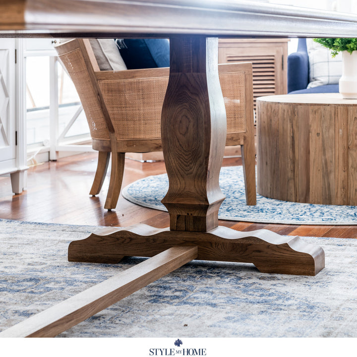 Kensington Parquetry Natural Oak Dining Table Test Assembly