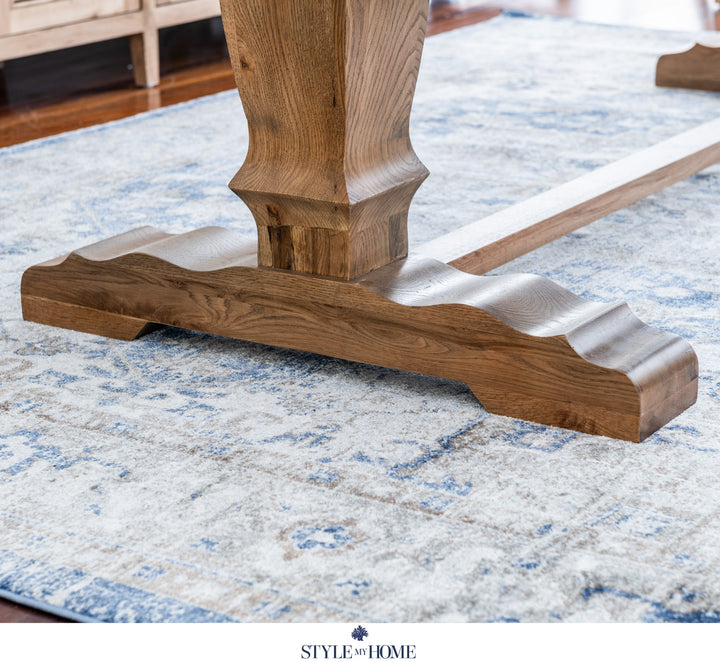 Kensington Parquetry Natural Oak Dining Table Test Assembly
