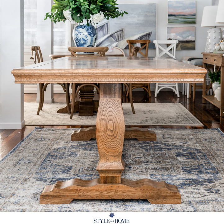 Kensington Parquetry Natural Oak Dining Table Test Assembly