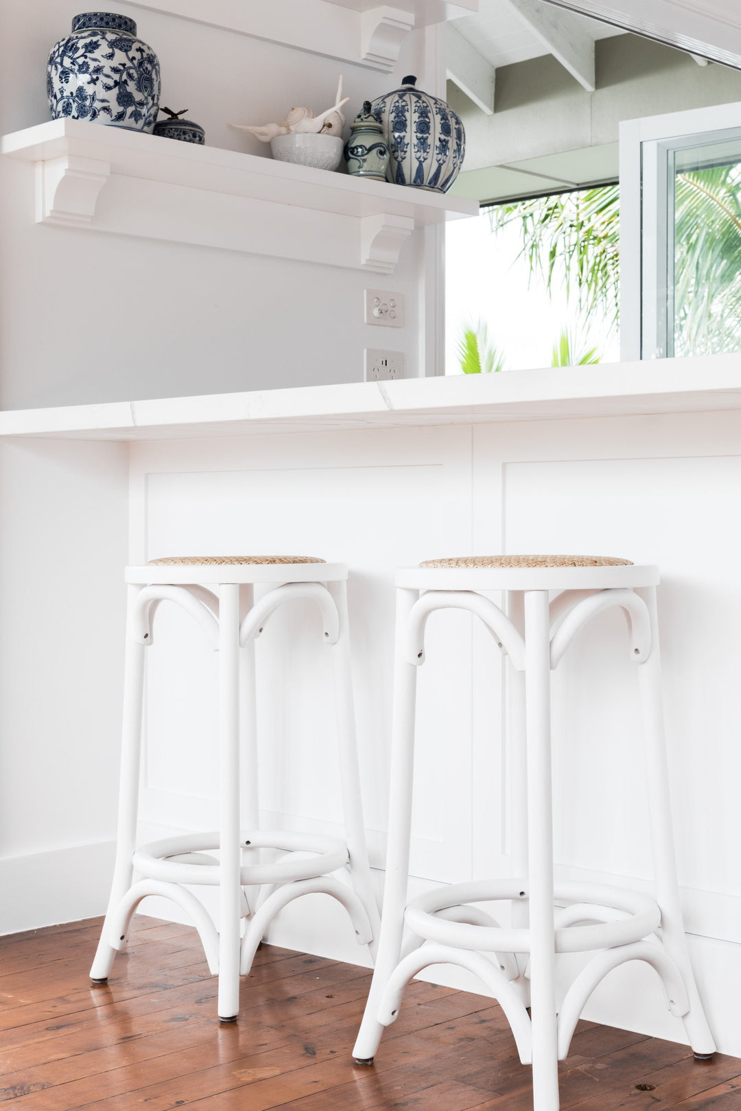 Carter Round Rattan Kitchen Stool