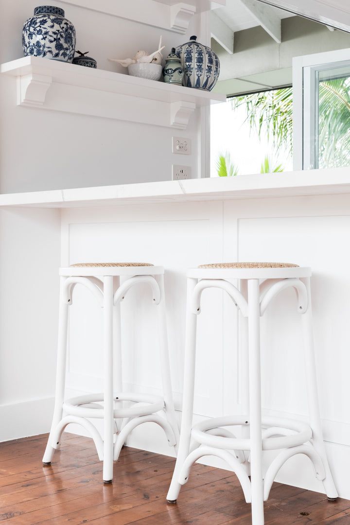 Carter Round Rattan Kitchen Stool
