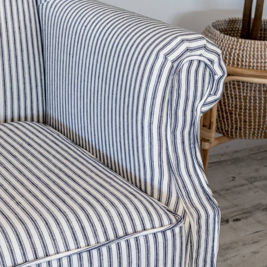 Henrietta Stripe Linen Armchair