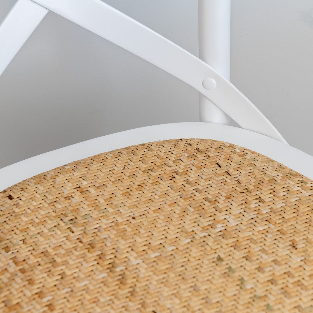 Carter Rattan Cross-back Kitchen Stool