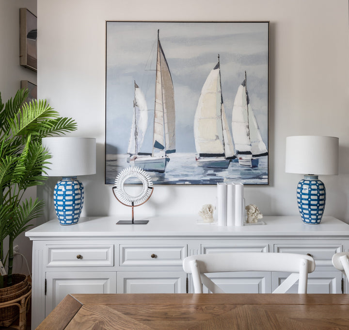 Sail Away Canvas In Antique Silver Frame