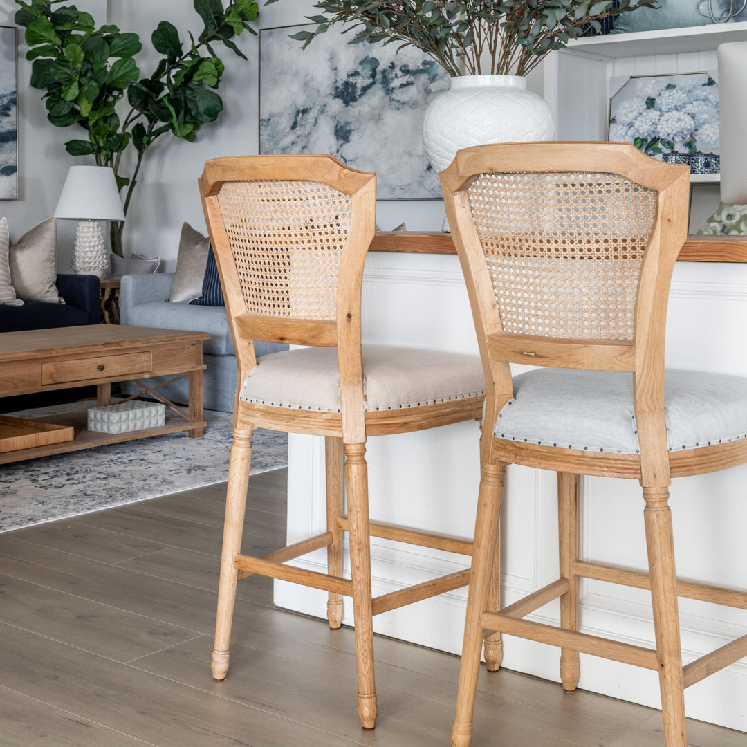 April Luxury Upholstered Kitchen Stool - Different batch