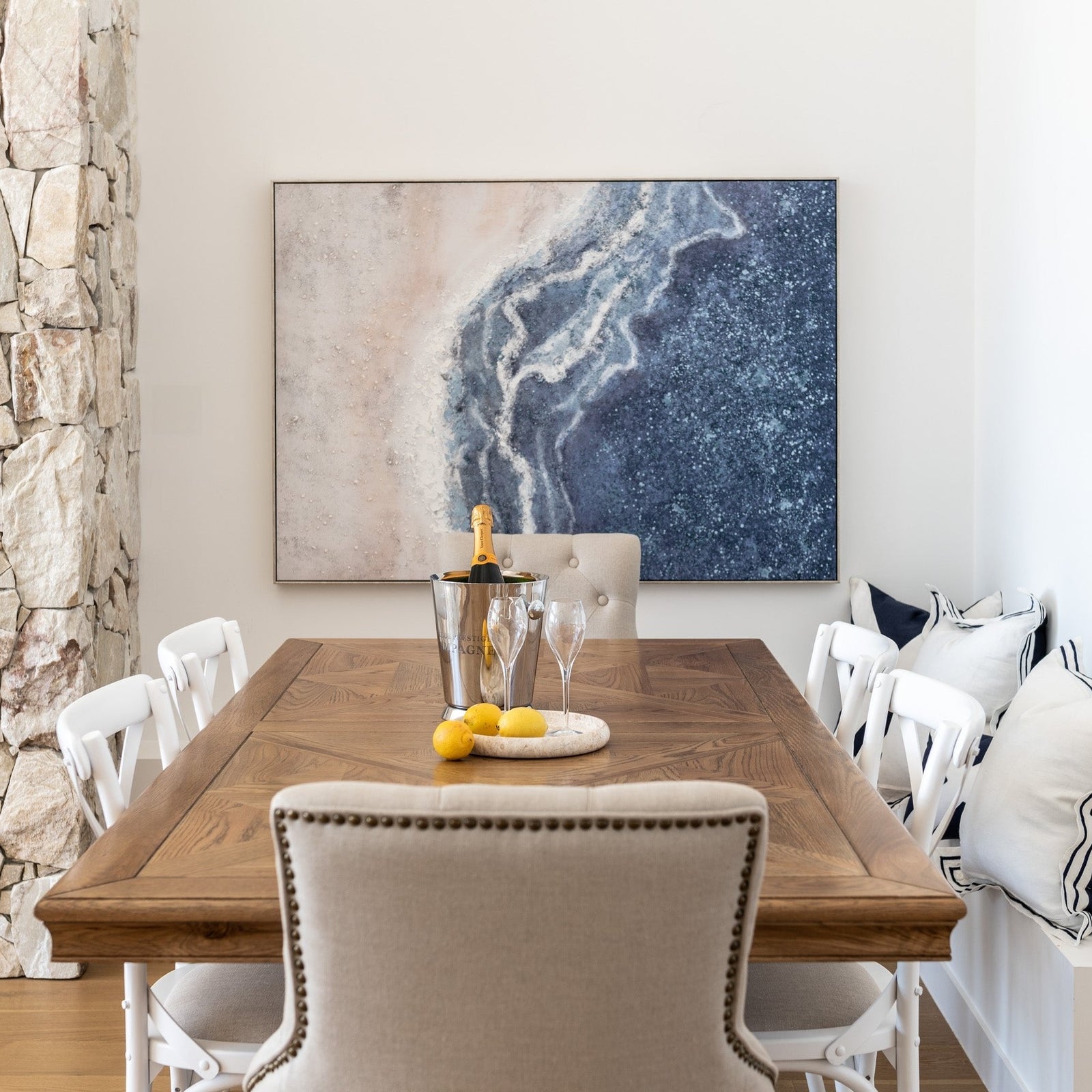 Reef View Canvas In Antique Silver Frame
