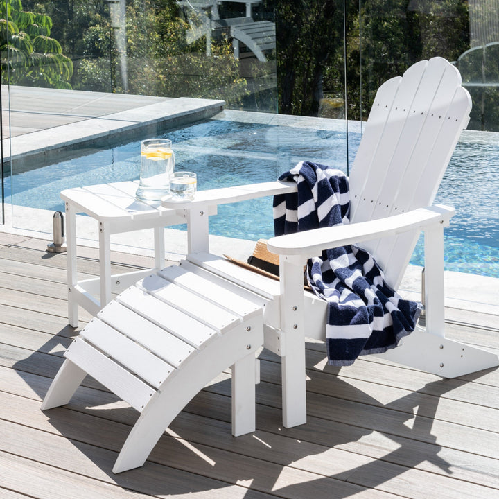 Adirondack Poly Timber Outdoor Chair White