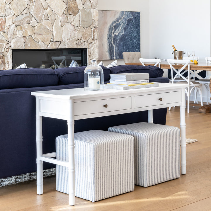 Justine Upholstered Cube Ottoman