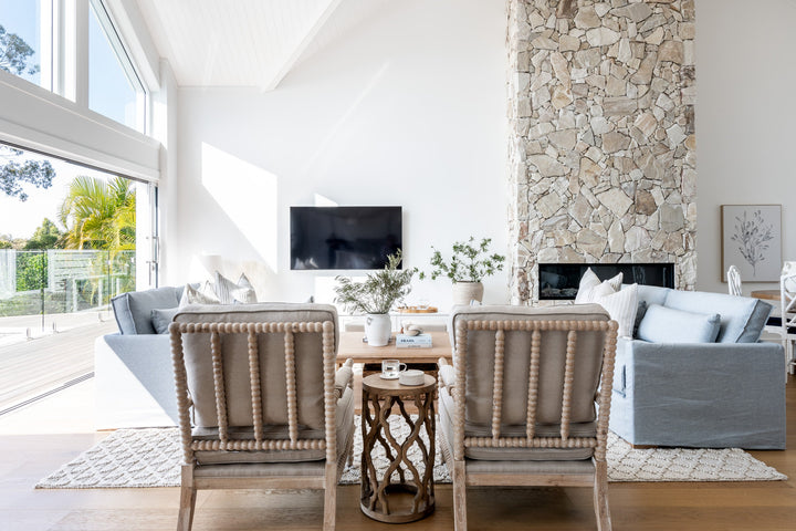 Bobbin Linen And Oak Armchair