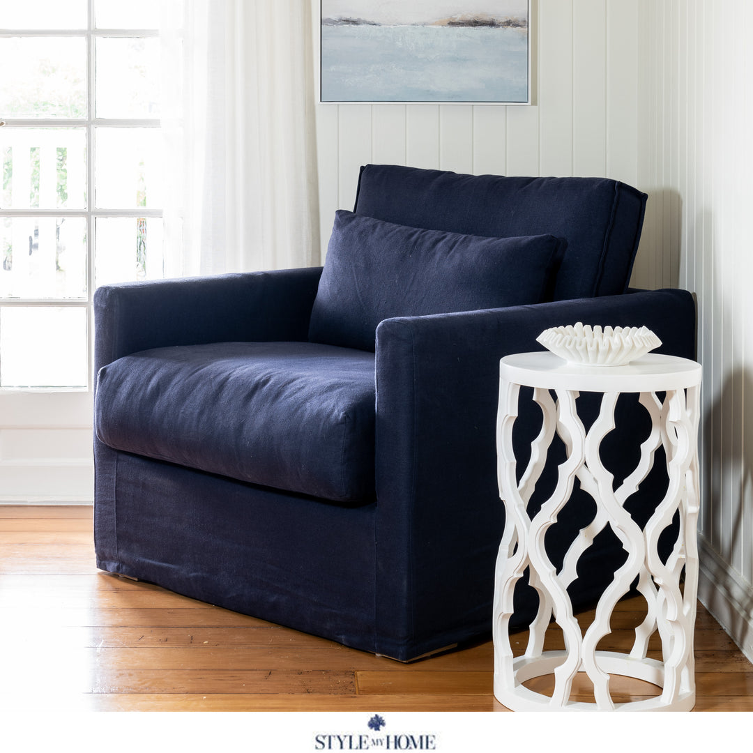 Capri Slip Cover Linen Armchair