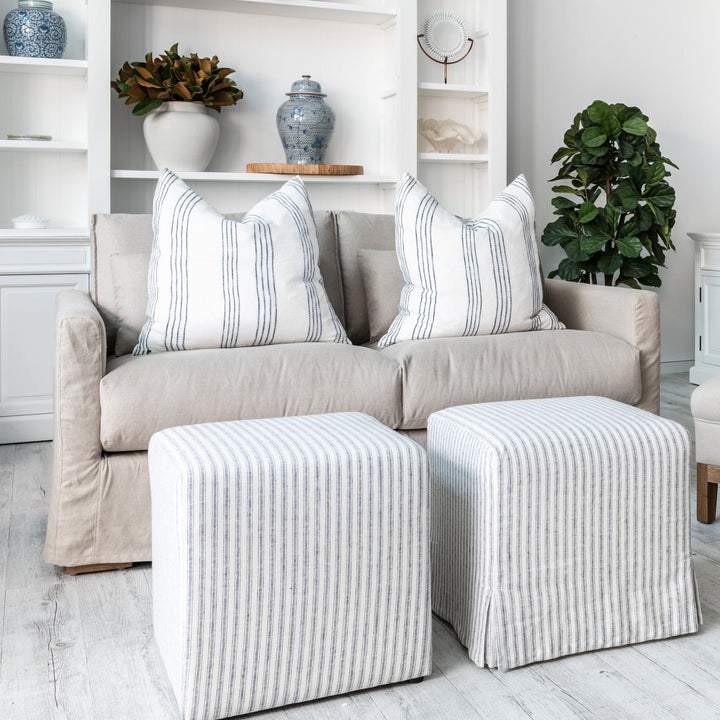 Capri Slip Cover Linen 2 Seater Lounge