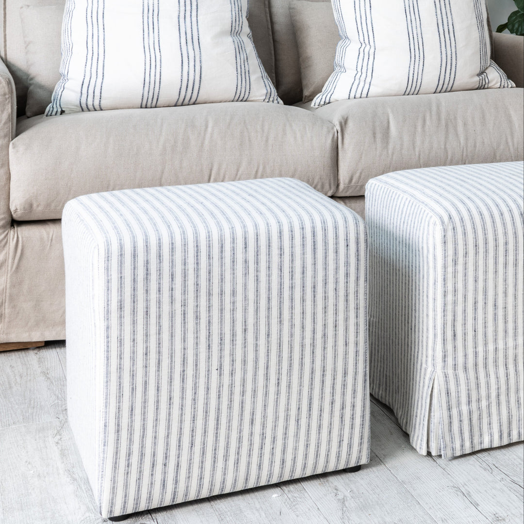 Justine Upholstered Cube Ottoman