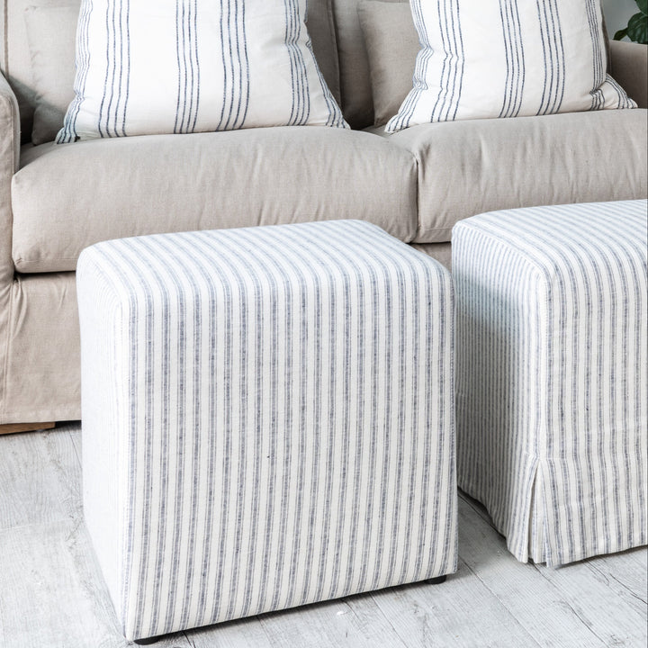 Justine Upholstered Cube Ottoman