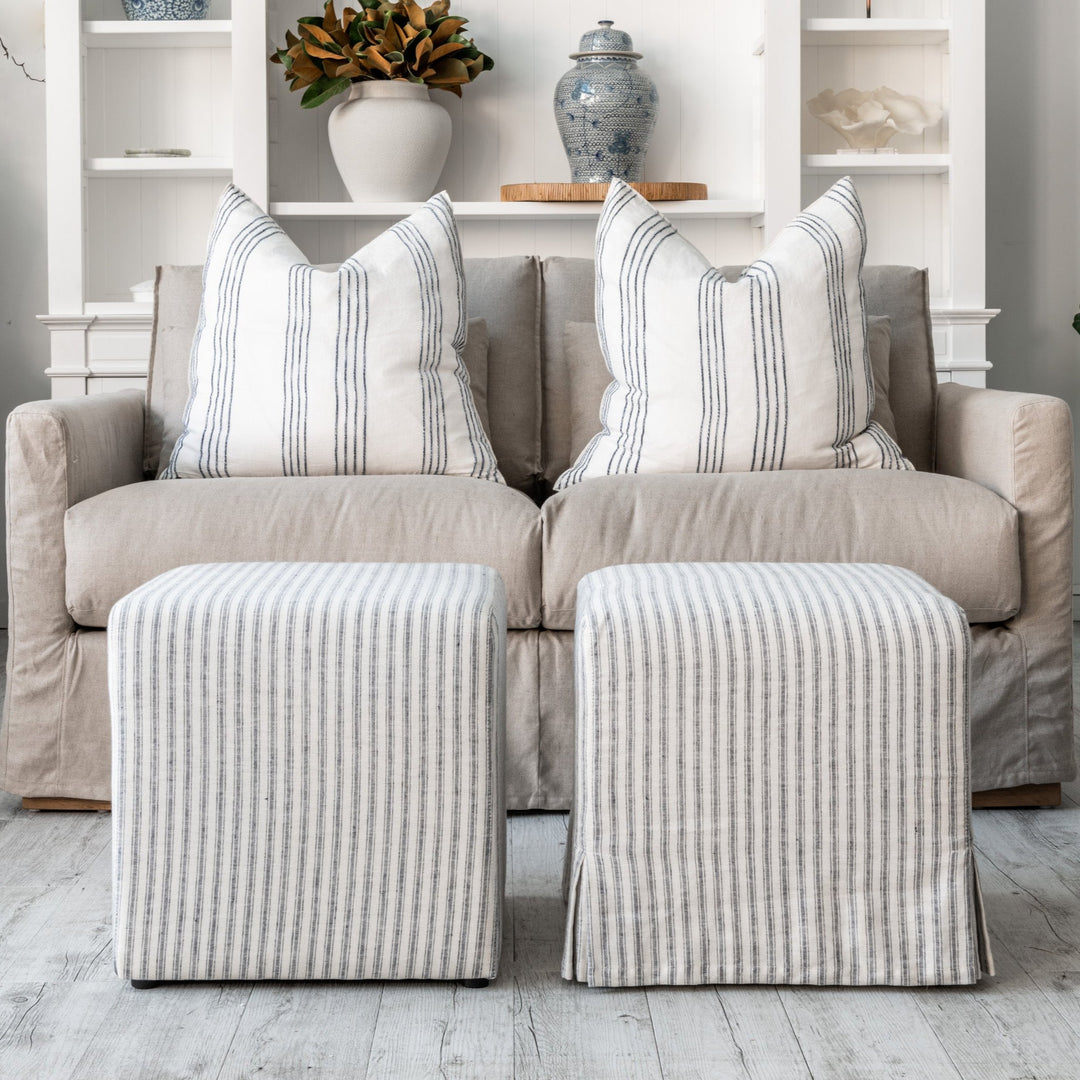 Capri Slip Cover Linen 2 Seater Lounge