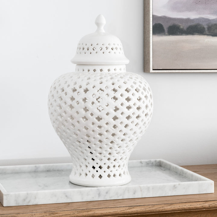 Temple Handmade White Ginger Jars