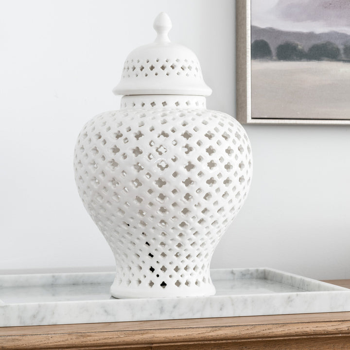 Temple Handmade White Ginger Jars