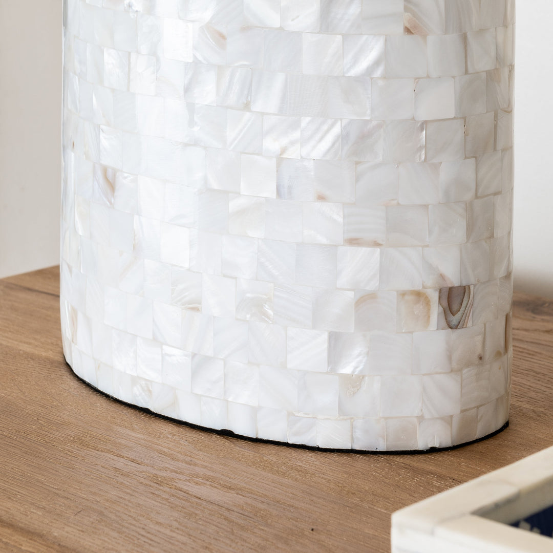 Pearl Oval Mother Of Pearl Table Lamp