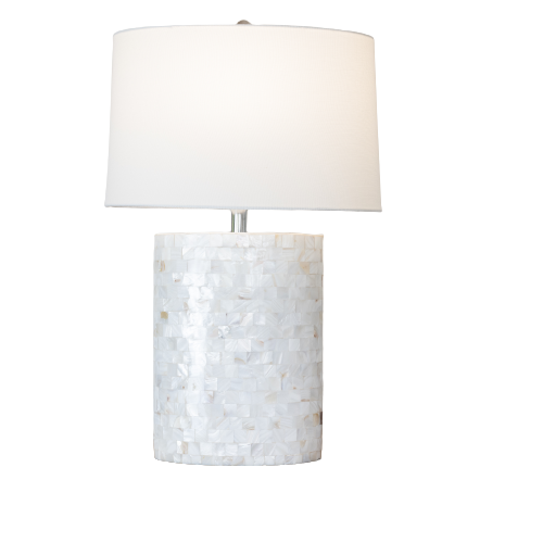 Pearl Oval Mother Of Pearl Table Lamp