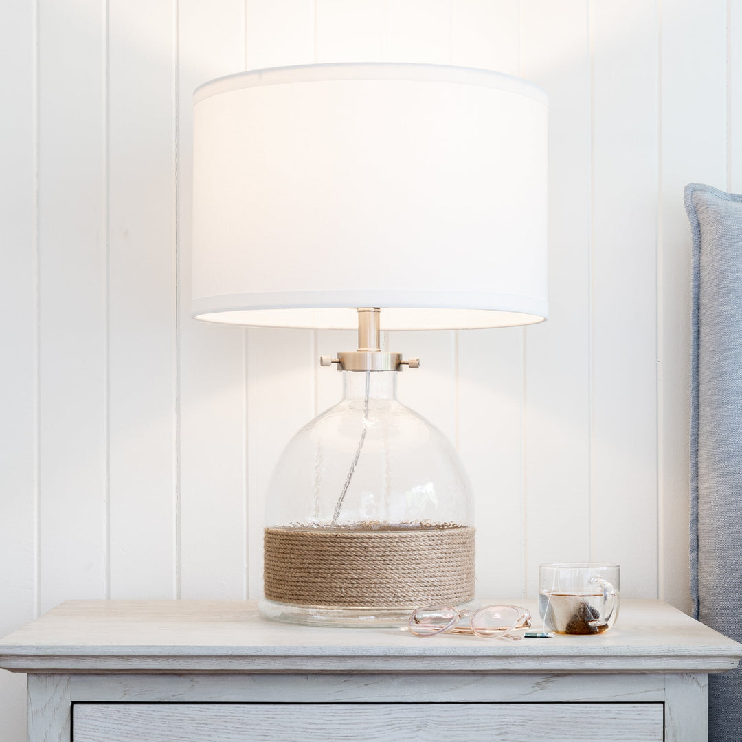 Castaway Rope And Glass Table Lamp