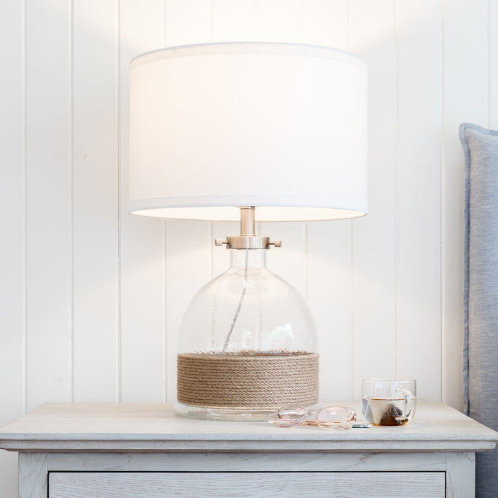 Castaway Rope And Glass Table Lamp