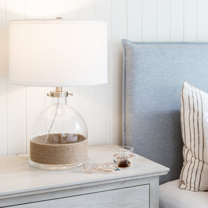 Castaway Rope And Glass Table Lamp