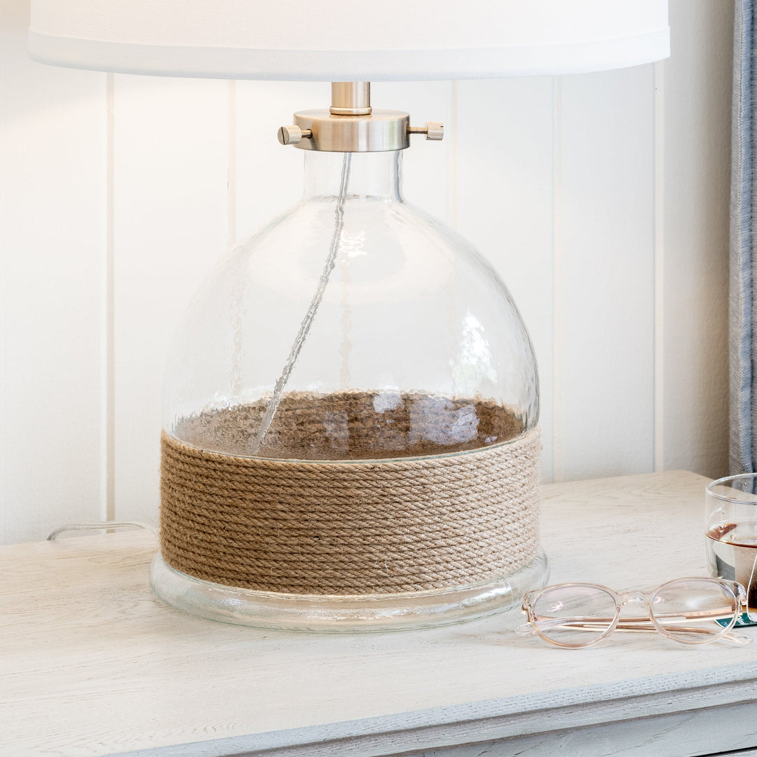 Castaway Rope And Glass Table Lamp
